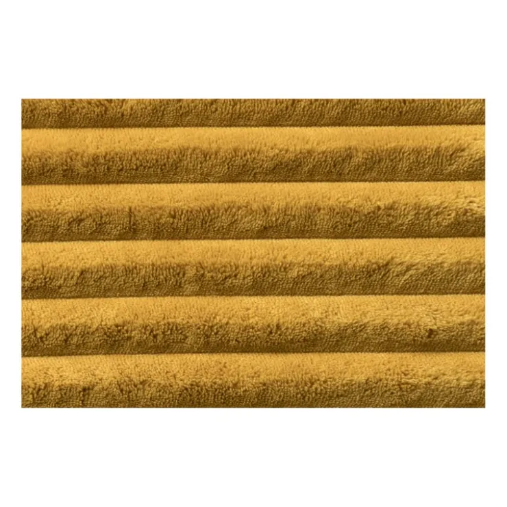 Xenos Poef Nora ribstof XL - oker - ø60x40 cm- Poefjes