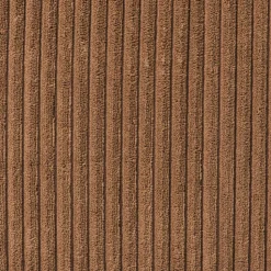 Xenos Poef rib vierkant- bruin - 38x35x35 cm- Poefjes