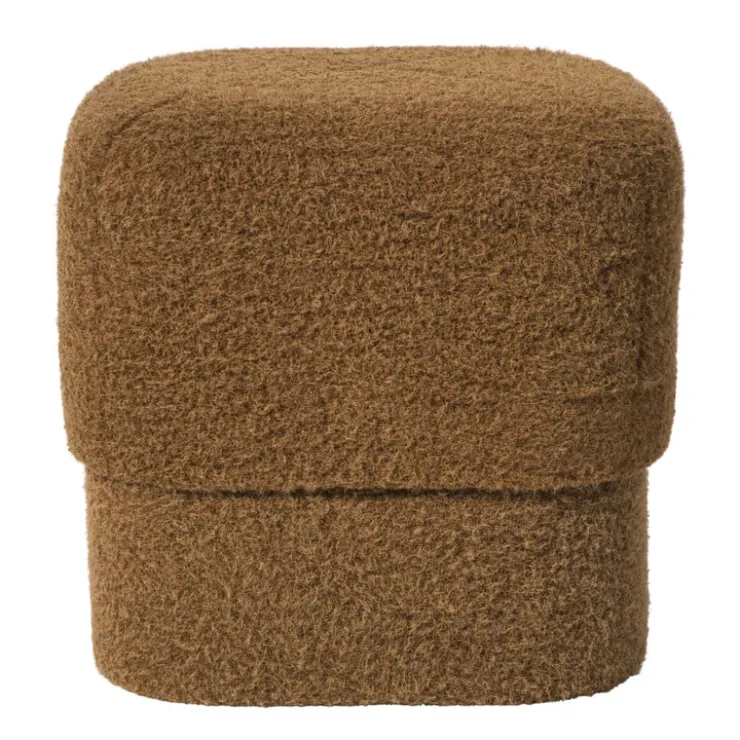 Xenos Poef vilt - bruin - 40x40x40 cm- Poefjes