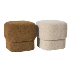 Xenos Poef vilt - bruin - 40x40x40 cm- Poefjes
