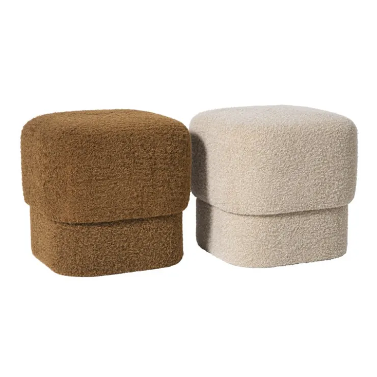 Xenos Poef vilt - bruin - 40x40x40 cm- Poefjes