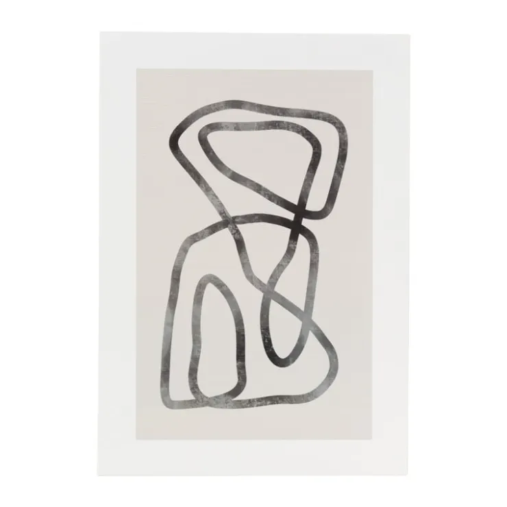 Xenos Poster abstract 2 - beige/zwart - 21x30 cm- Posters