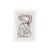 Xenos Poster abstract 2 - beige/zwart - 13x18 cm- Posters