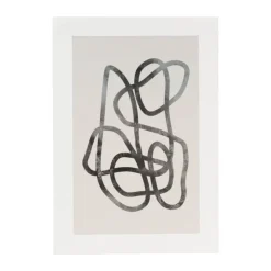 Xenos Poster abstract 1 - beige/zwart - 21x30 cm- Posters
