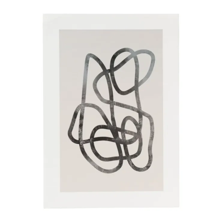 Xenos Poster abstract 1 - beige/zwart - 21x30 cm- Posters