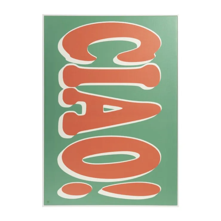Xenos Poster ciao - groen/rood - 50x70 cm- Posters