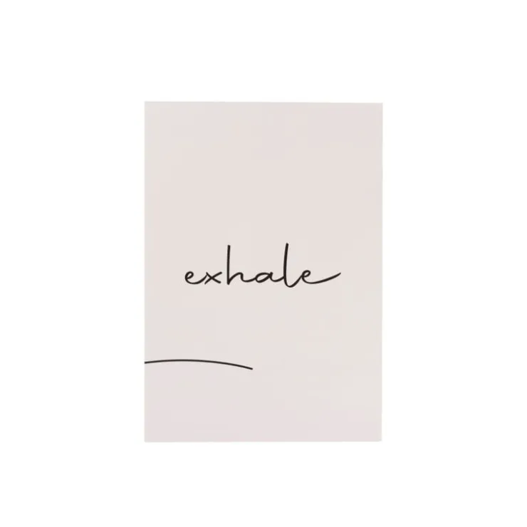 Xenos Poster exhale - beige/zwart - 13x18 cm- Posters