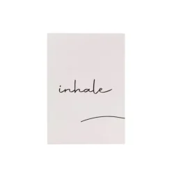 Xenos Poster inhale - beige/zwart - 13x18 cm- Posters