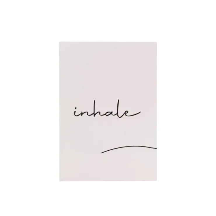 Xenos Poster inhale - beige/zwart - 13x18 cm- Posters