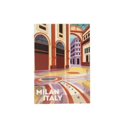 Xenos Poster Milaan - multikleur - 13x18 cm- Posters