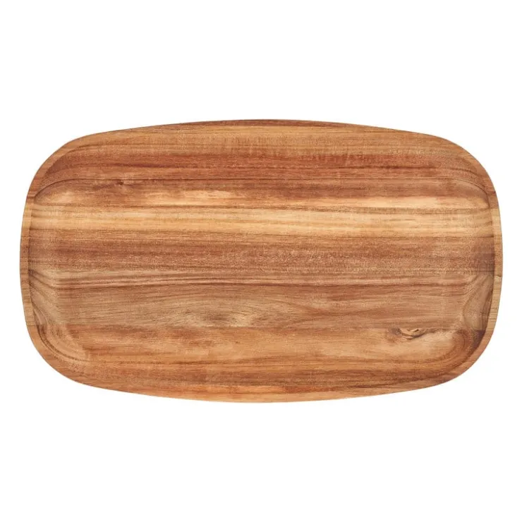 Xenos Presenteerplank Acacia - 34x19.7 cm- Borrelplanken|Kaarsenplateaus