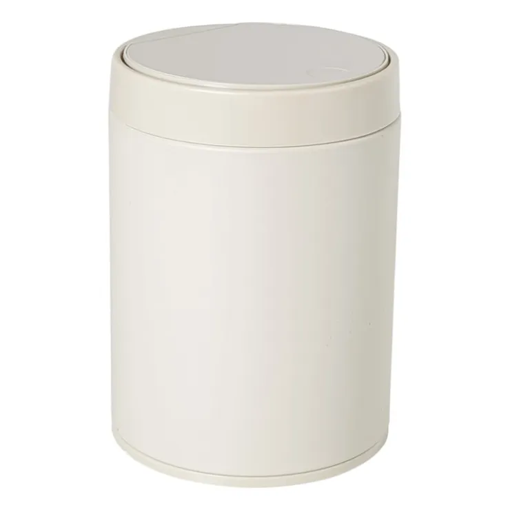 Xenos Prullenbakje - beige - 1.5 liter- Prullenbakken