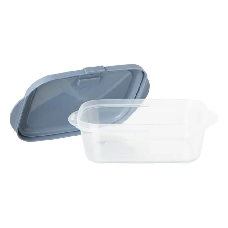 Xenos Push up bewaardoos - 1.1 liter - blauw- Bewaardozen|Magnetrondozen