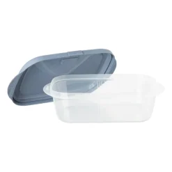 Xenos Push up bewaardoos - 2 liter - blauw- Bewaardozen|Magnetrondozen
