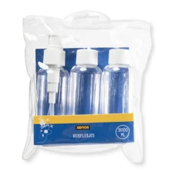 Xenos Reisflesjes in etui - set van 3 - 100 ml- Reisflesjes