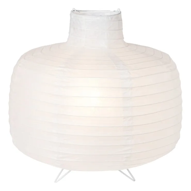 Xenos Rijstpapier lamp bol - wit - ø33x32.5 cm- Staande Lampen