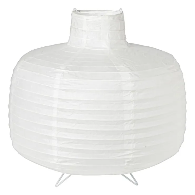 Xenos Rijstpapier lamp bol - wit - ø33x32.5 cm- Staande Lampen