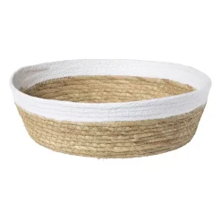 Xenos Ronde mand met witte rand - ø30x9 cm- Manden|Manden