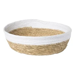 Xenos Ronde mand met witte rand - ø36x11 cm- Manden|Manden