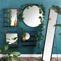 Xenos Ronde spiegel - ø70 cm - metalen lijst- Kerstcadeaus|Wandspiegels