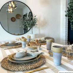 Xenos Ronde spiegel - ø60 cm - metalen lijst- Kerstcadeaus|Wandspiegels