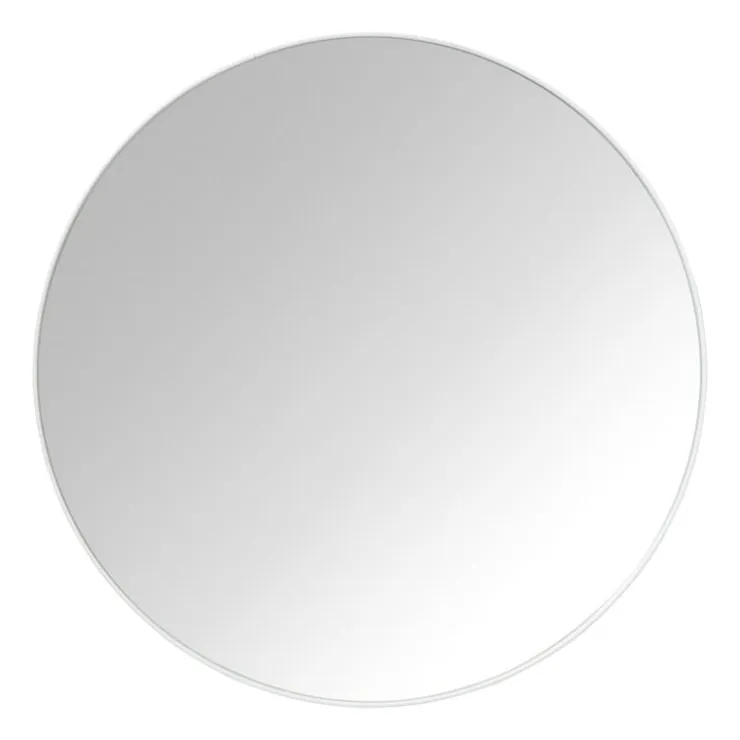 Xenos Ronde spiegel met beige lijst - ø70 cm- Wandspiegels