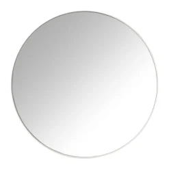 Xenos Ronde spiegel met beige lijst - ø70 cm- Wandspiegels