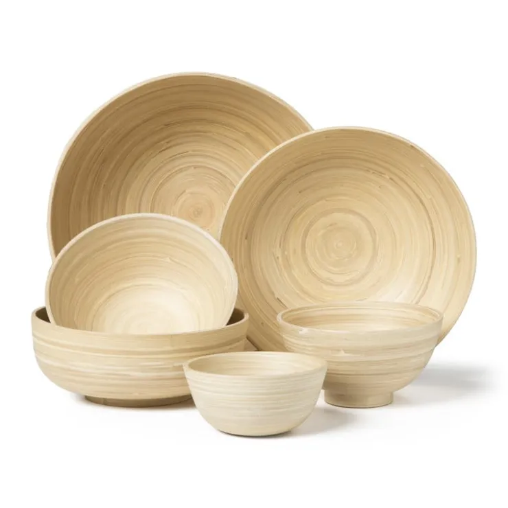Xenos Schaal bamboe - ⌀20 cm- Buitenservies|Schalen