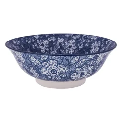 Xenos Schaal blue print - botanic - ⌀21 cm- Schalen