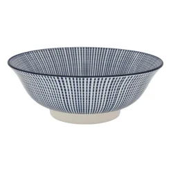 Xenos Schaal blue print - stripes - ⌀21 cm- Schalen
