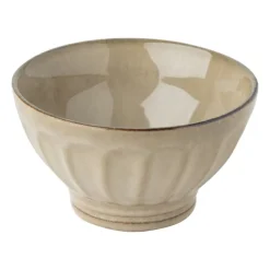 Xenos Schaal facet - beige - ⌀13x7.5 cm- Schalen|Kommen