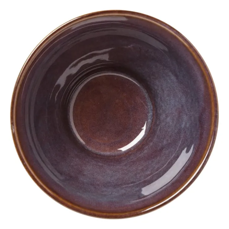 Xenos Schaal facet - bruin - ⌀13x7.5 cm- Schalen|Kommen