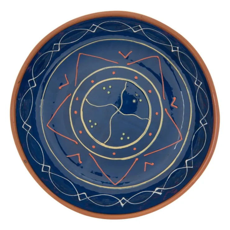 Xenos Schaal Fiesta - blauw - 27 cm- Schalen