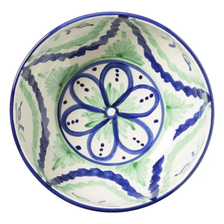 Xenos Schaal flor - groen/blauw - ø25 cm- Schalen