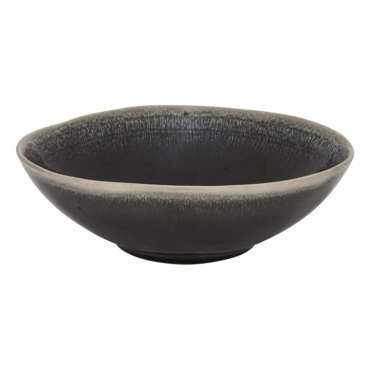 Xenos Schaal Toscane - zwart - ø24 cm- Schalen
