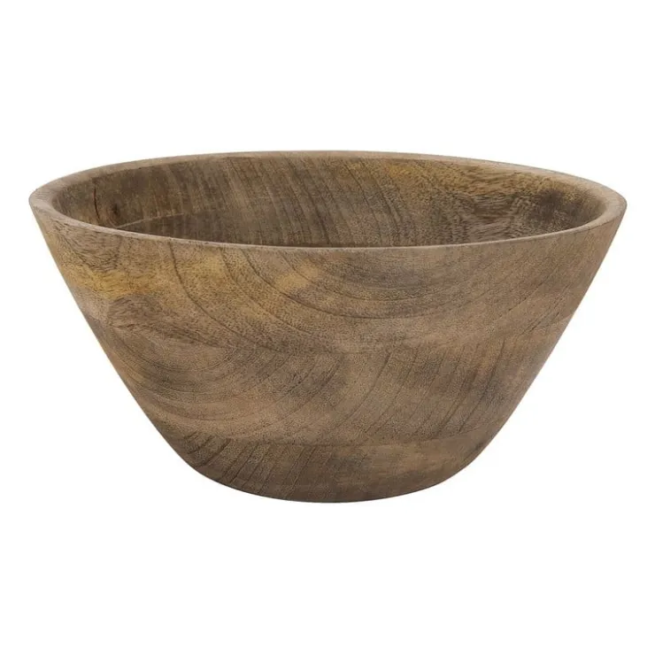 Xenos Schaal van mangohout - 21 cm- Buitenservies|Schalen