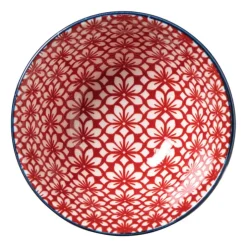 Xenos Schaaltje Amily klein - donkerblauw/rood - ø9x4.6 cm- Tapasservies|Schalen