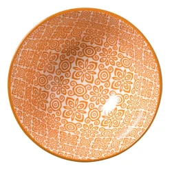 Xenos Schaaltje Anke klein - groen/oranje - ø9x4.6 cm- Tapasservies|Schalen