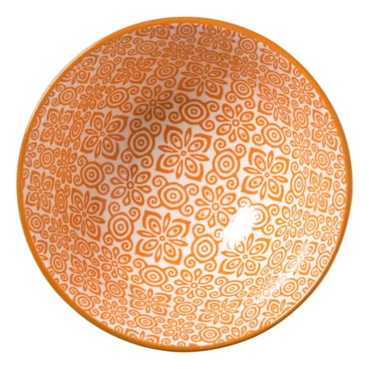 Xenos Schaaltje Anke klein - groen/oranje - ø9x4.6 cm- Tapasservies|Schalen