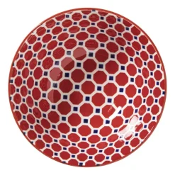 Xenos Schaaltje Anne groot - rood/blauw - ø15.8x7.3 cm- Tapasservies|Schalen