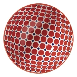 Xenos Schaaltje Anne middel - rood/blauw - ø12.3x5.8 cm- Tapasservies|Schalen