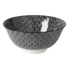 Xenos Schaaltje black print blaadjes - ø16x6.5 cm- Schalen