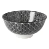 Xenos Schaaltje black print blaadjes - ø12x6 cm- Schalen