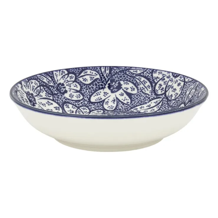 Xenos Schaaltje blue print - botanic - ⌀14 cm- Tapasservies|Schalen