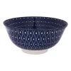Xenos Schaaltje blue print - diamonds - ⌀15 cm- Schalen|Kommen