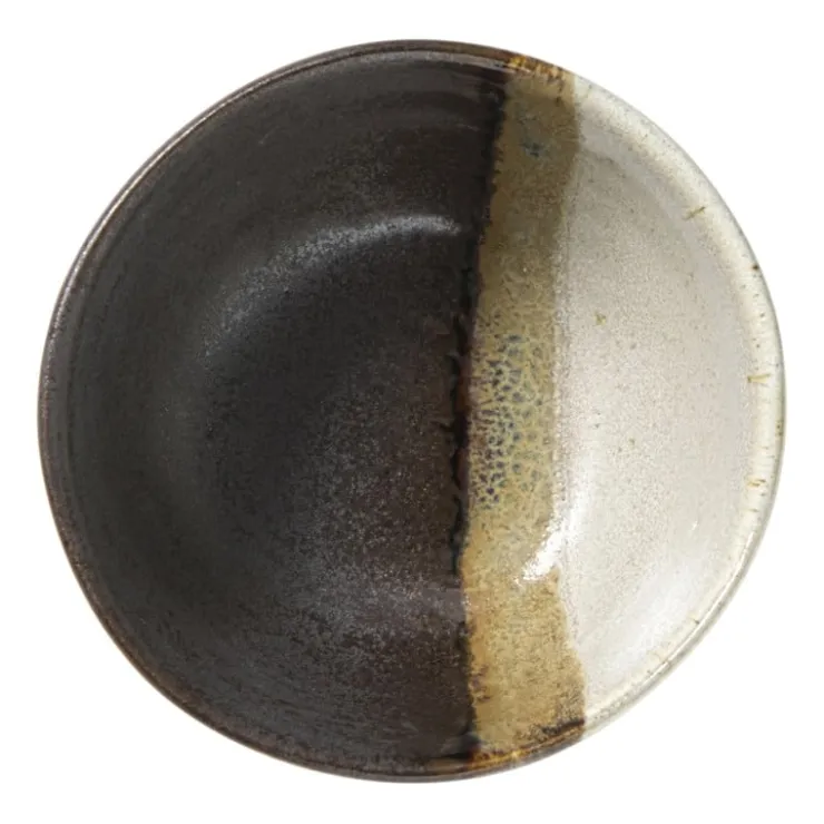 Xenos Schaaltje cortado klein - beige/zwart - ø9x4.2 cm- Schalen|Kerstservies