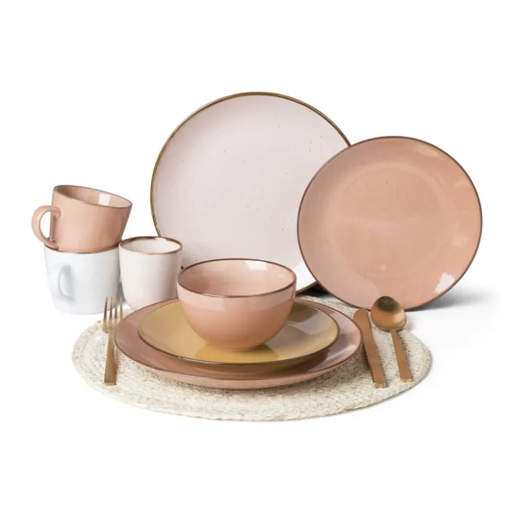 Xenos Schaaltje Emma - terra roze - ⌀12x7.5 cm- Schalen