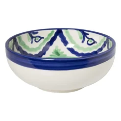 Xenos Schaaltje flor - groen/blauw - ø20 cm- Schalen