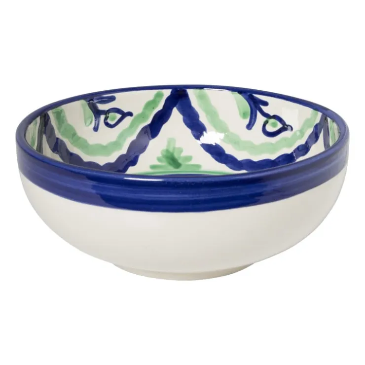 Xenos Schaaltje flor - groen/blauw - ø20 cm- Schalen