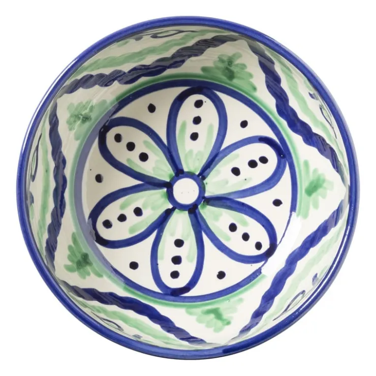 Xenos Schaaltje flor - groen/blauw - ø20 cm- Schalen